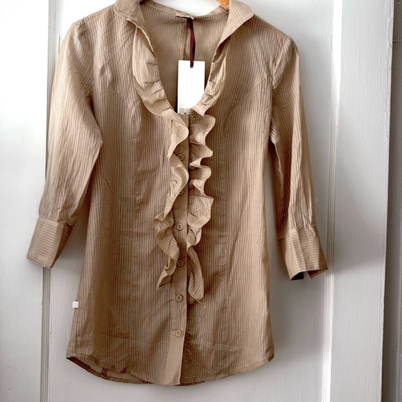 ISexy Woman , button down shirt , made in Italy, M, 3/4 sleeves , - Picture 1 of 7